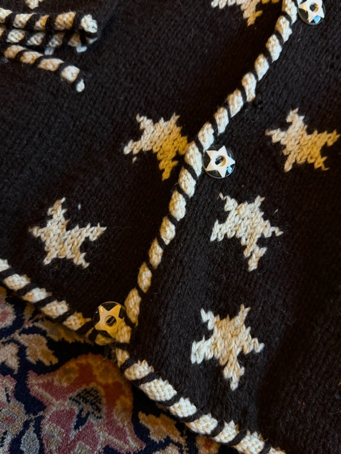 VTG 셔틀랜드울 니트 가디건 여성66-77 상품이미지9