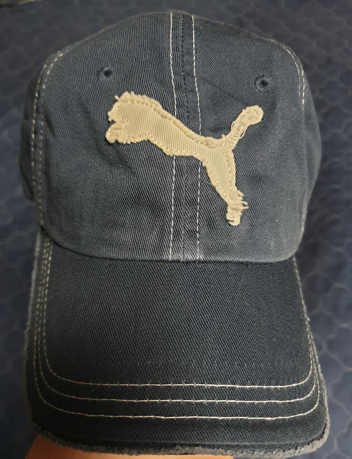 (빈티지) 푸마 컷오프라인 스티치 볼캡 네이비 상품이미지1