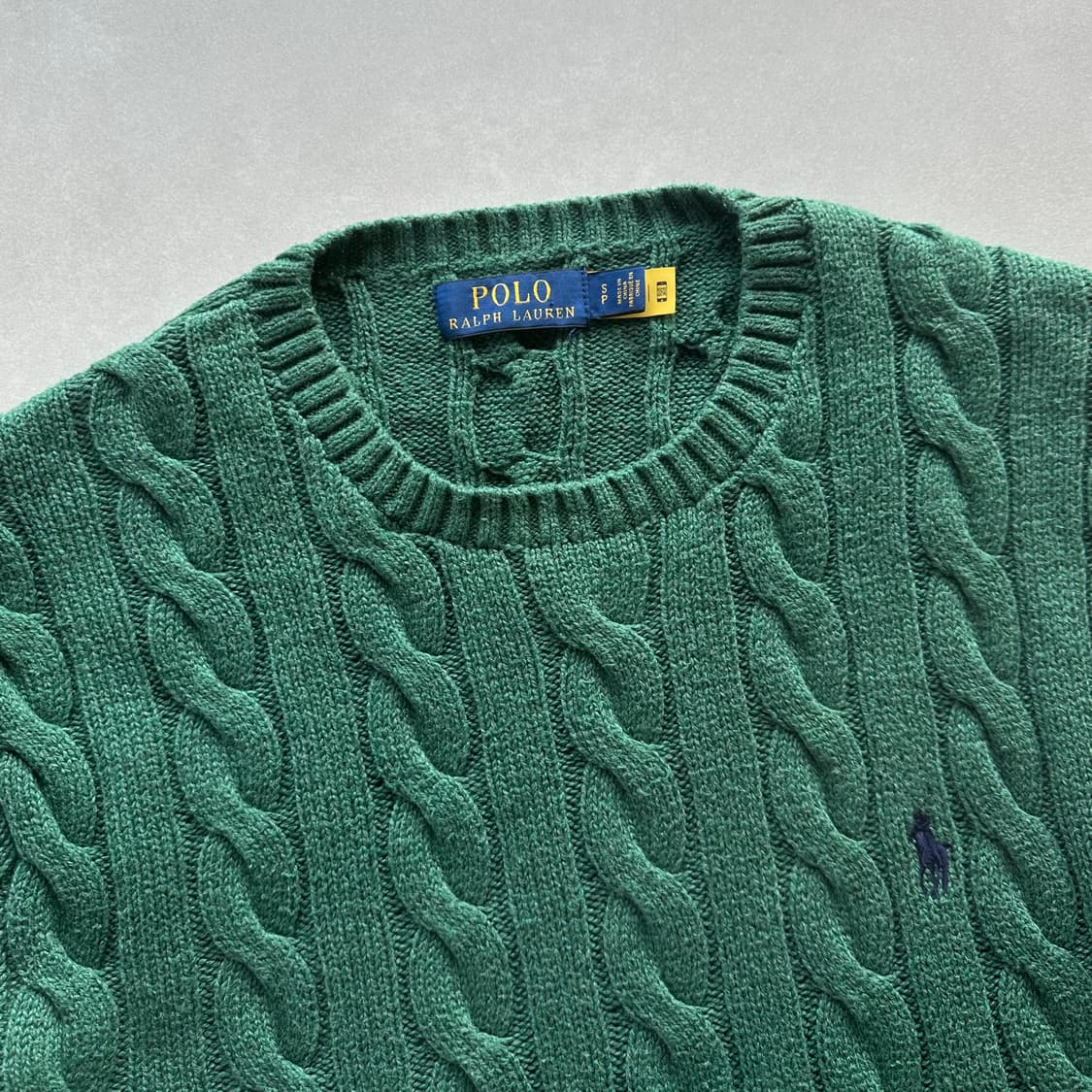 [S]폴로 랄프로렌 그린 케이블 니트 스웨터 상품이미지7