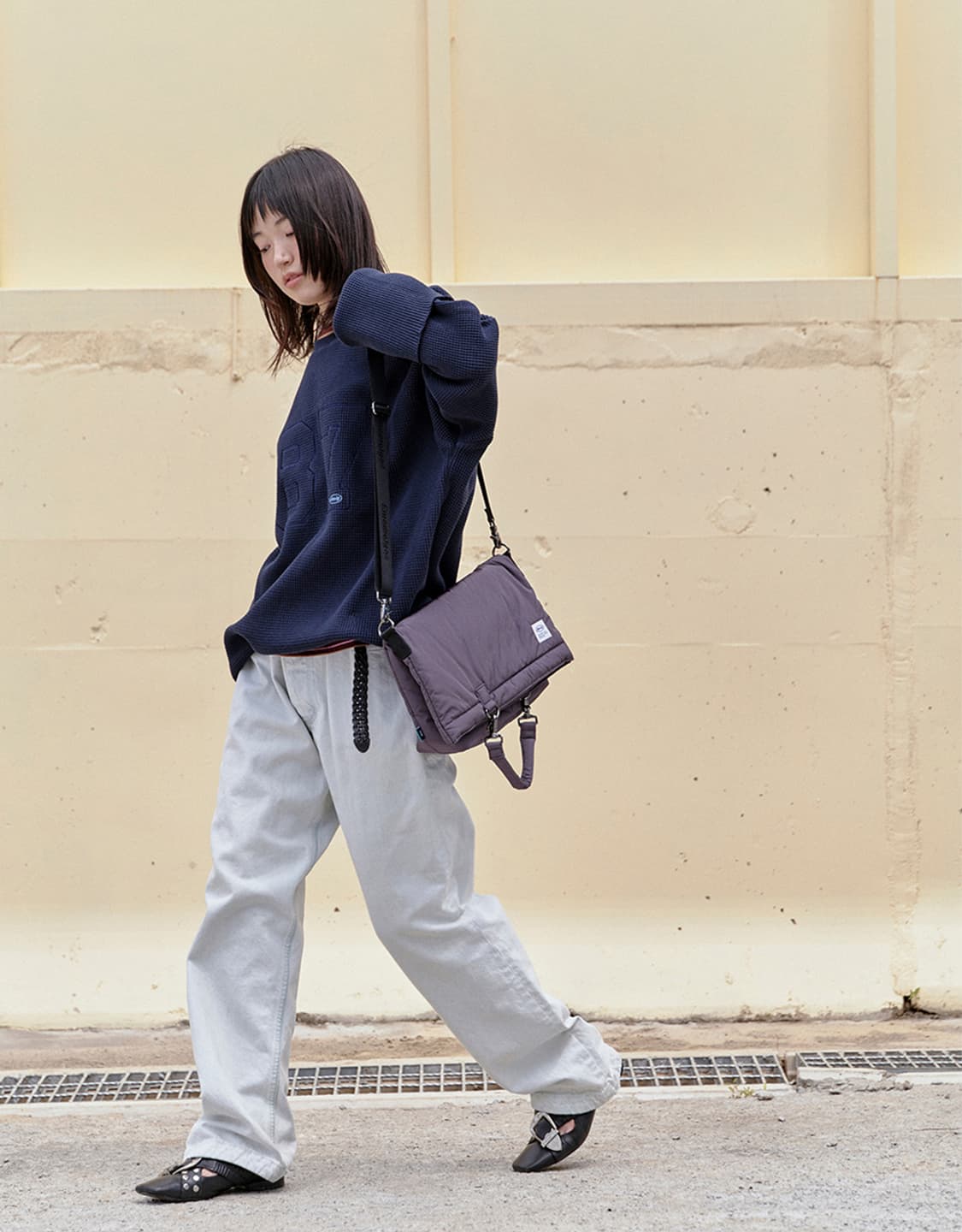 MMLG 엠엠엘지 쿠션 3way 메신저백 그레이 상품이미지5