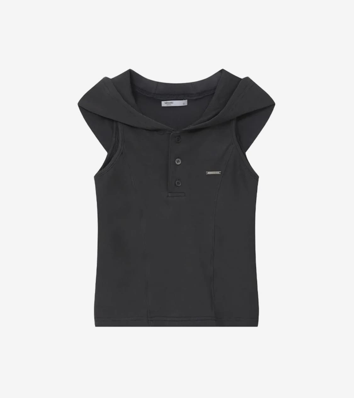 Line hoodie vest CHARCOAL 상품이미지1