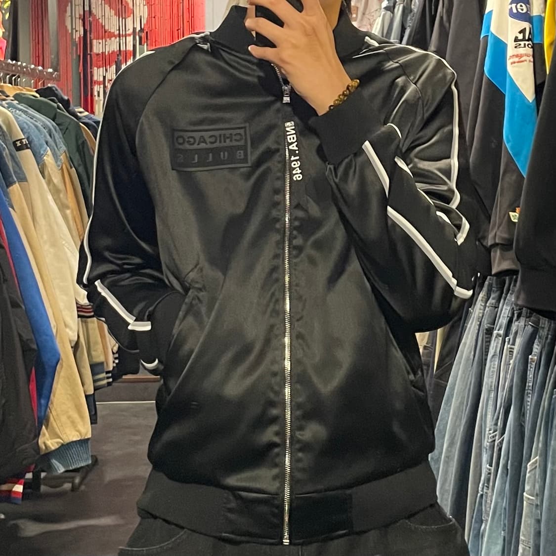 [IM] NBA 시카고불스 올 블랙 자수 져지 상품이미지2