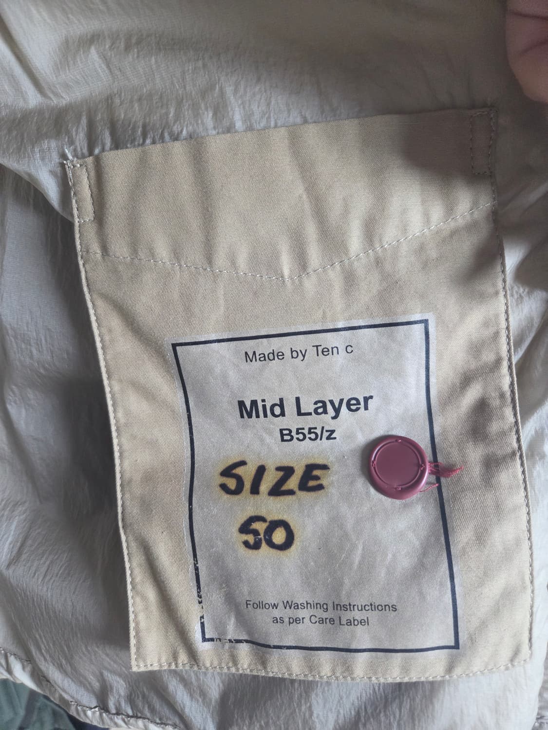 텐씨 미드레이어 다운 패딩 베이지 50 상품이미지4