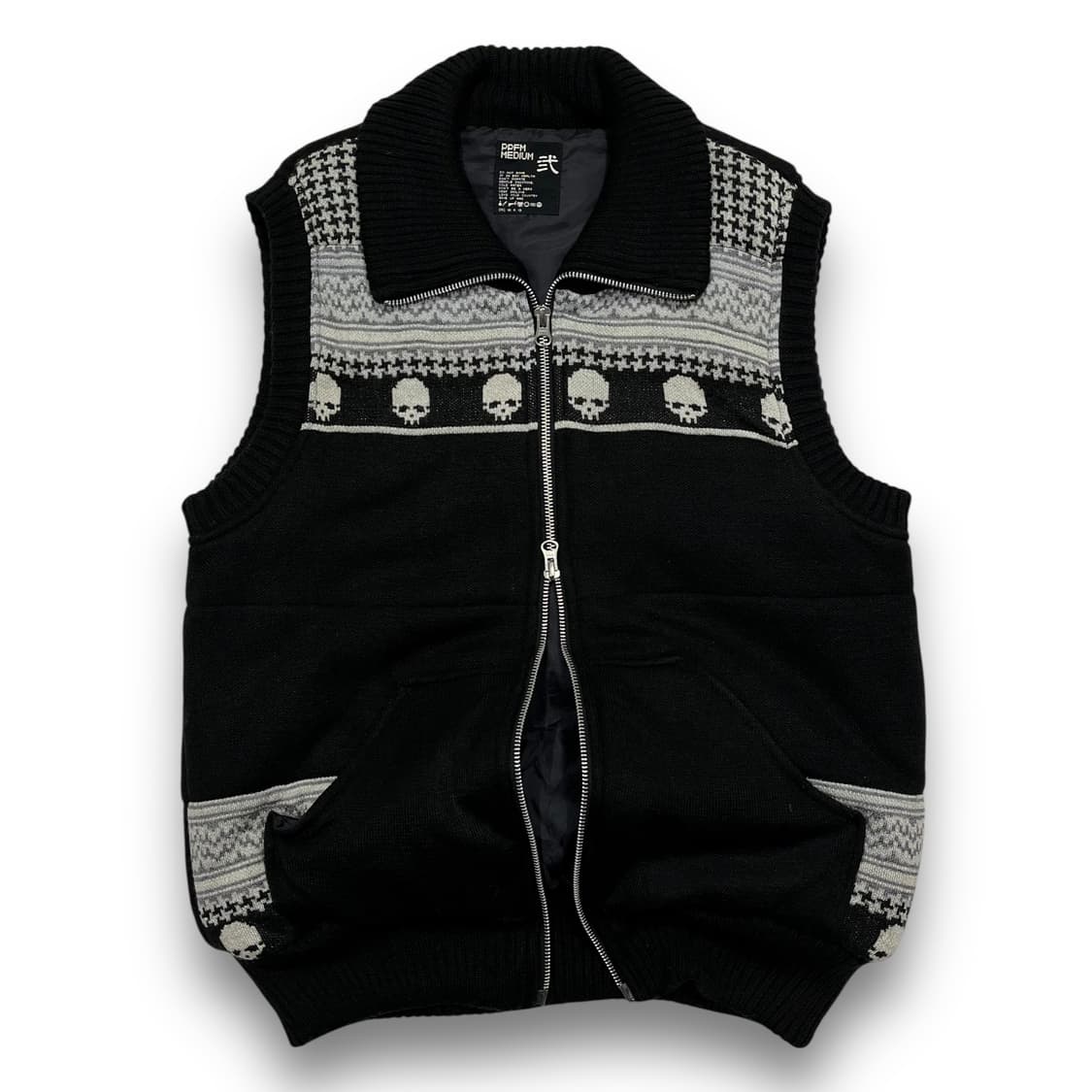 PPFM 00s Skull Pattern Two-Way Vest 상품이미지1