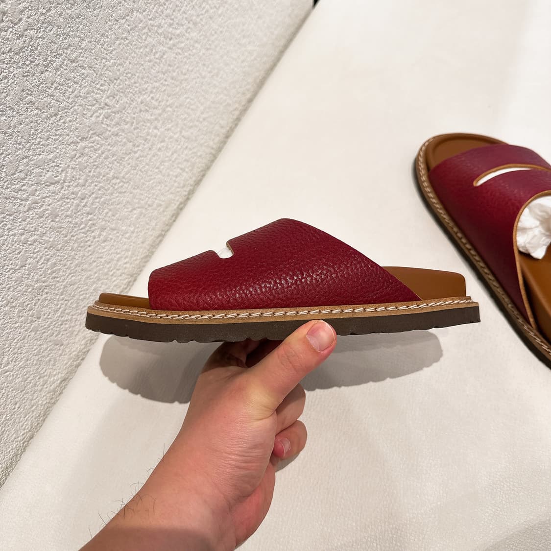 소피 드 후레 여성 버건디 레더 샌들 상품이미지5