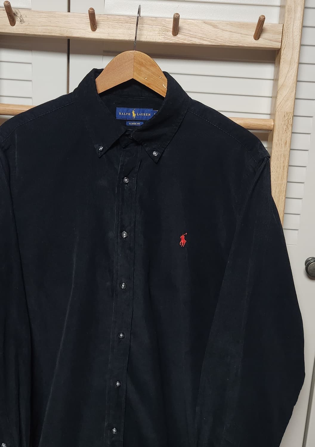 폴로 랄프로렌 블랙 코듀로이 셔츠 상품이미지3