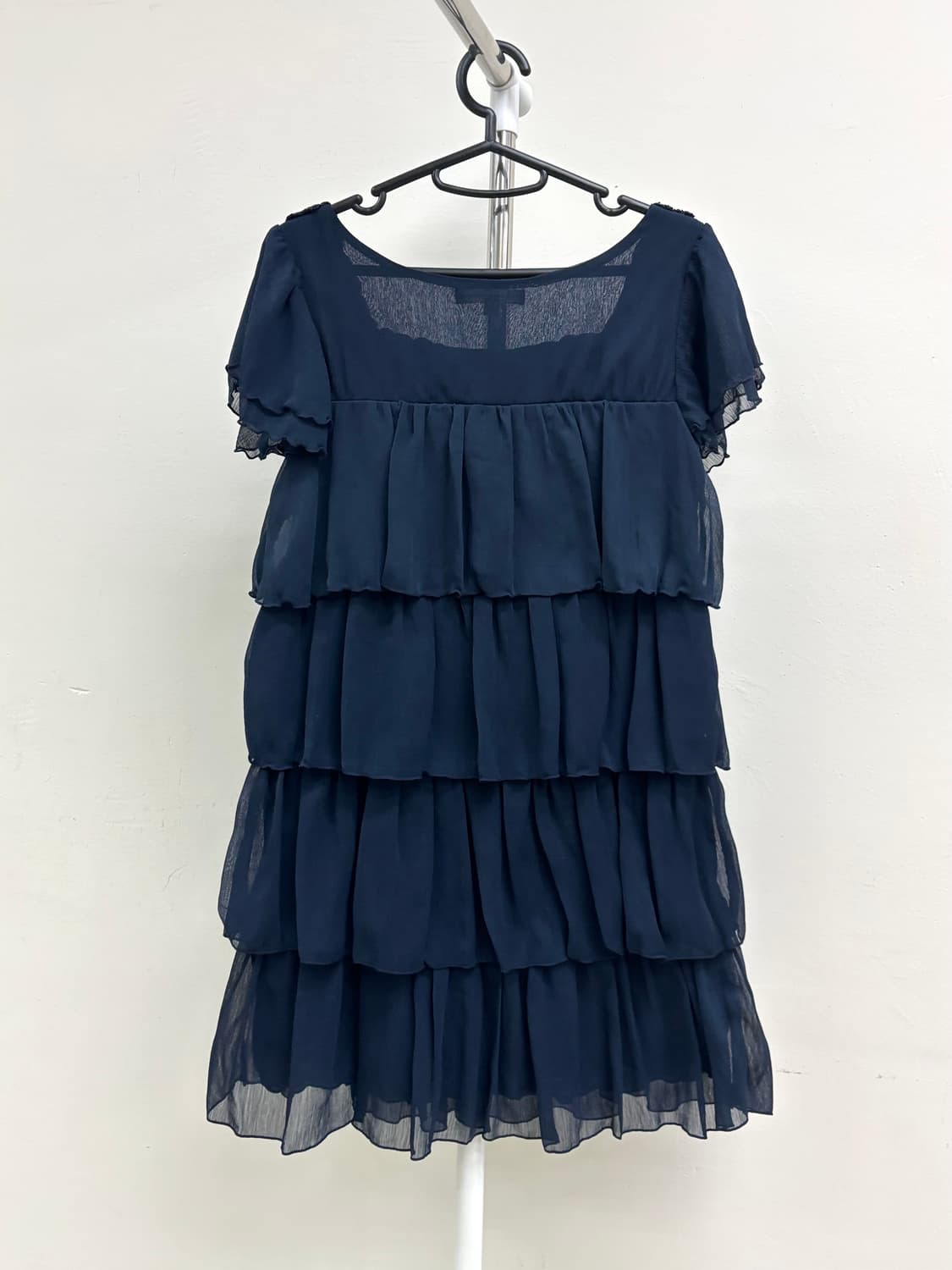 빈티지 네이비 프릴 원피스 상품이미지7