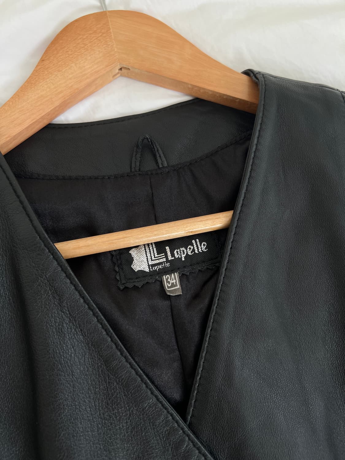 블랙 레더 베스트 상품이미지2