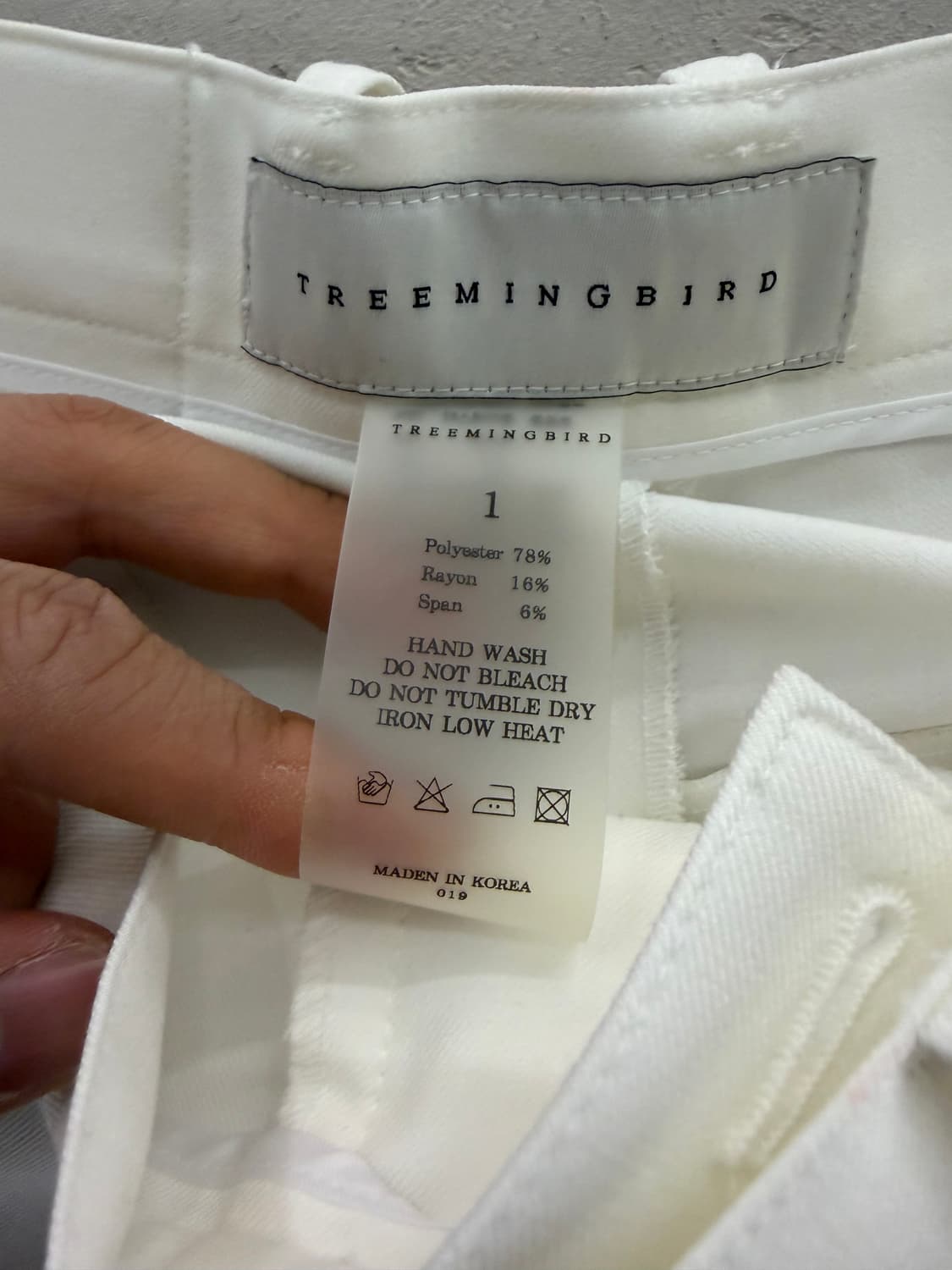 TREEMINGBIRD Rivet Slit Trouser [White] 상품이미지8