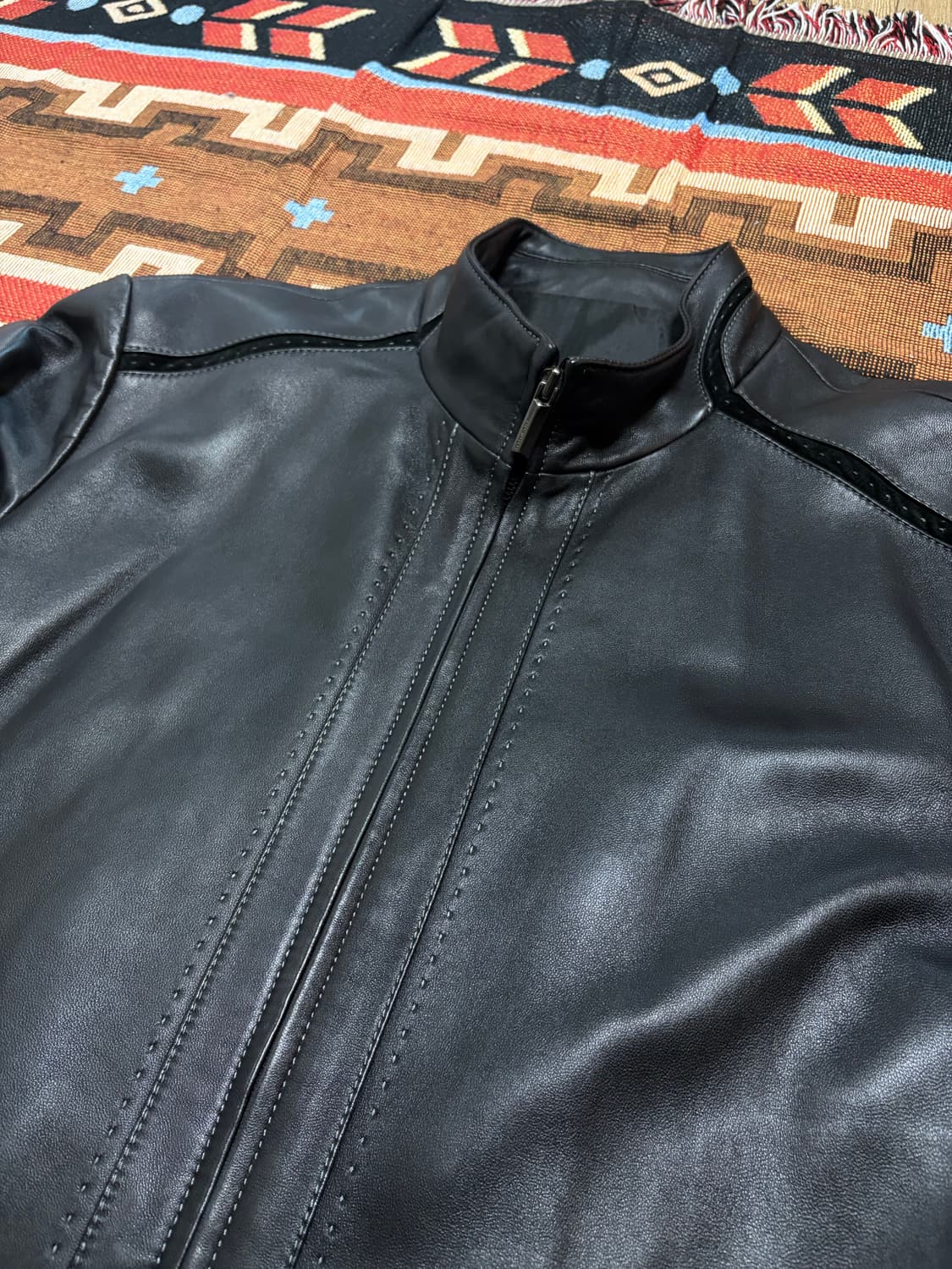 100-105) 램스킨 레이서 양가죽 자켓  상품이미지5