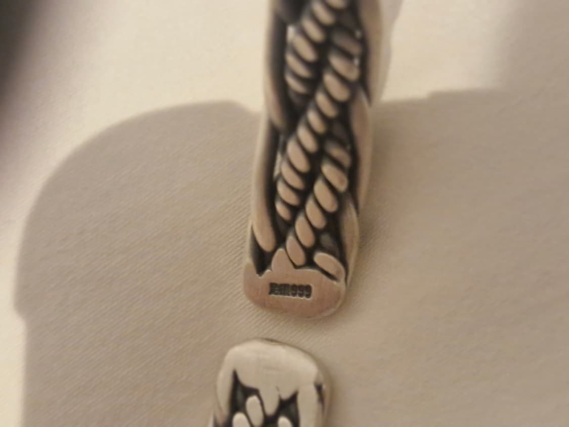 핸드메이드 인디언 실버 s999 남성 은팔찌 11돈 새상품 상품이미지4