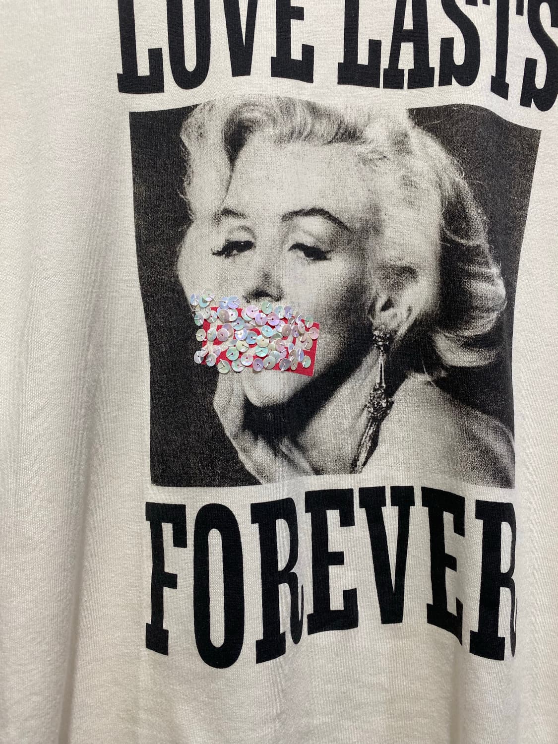 Japanese vtg 마릴린 먼로 프린팅 스팽글 롱슬리브 상품이미지3