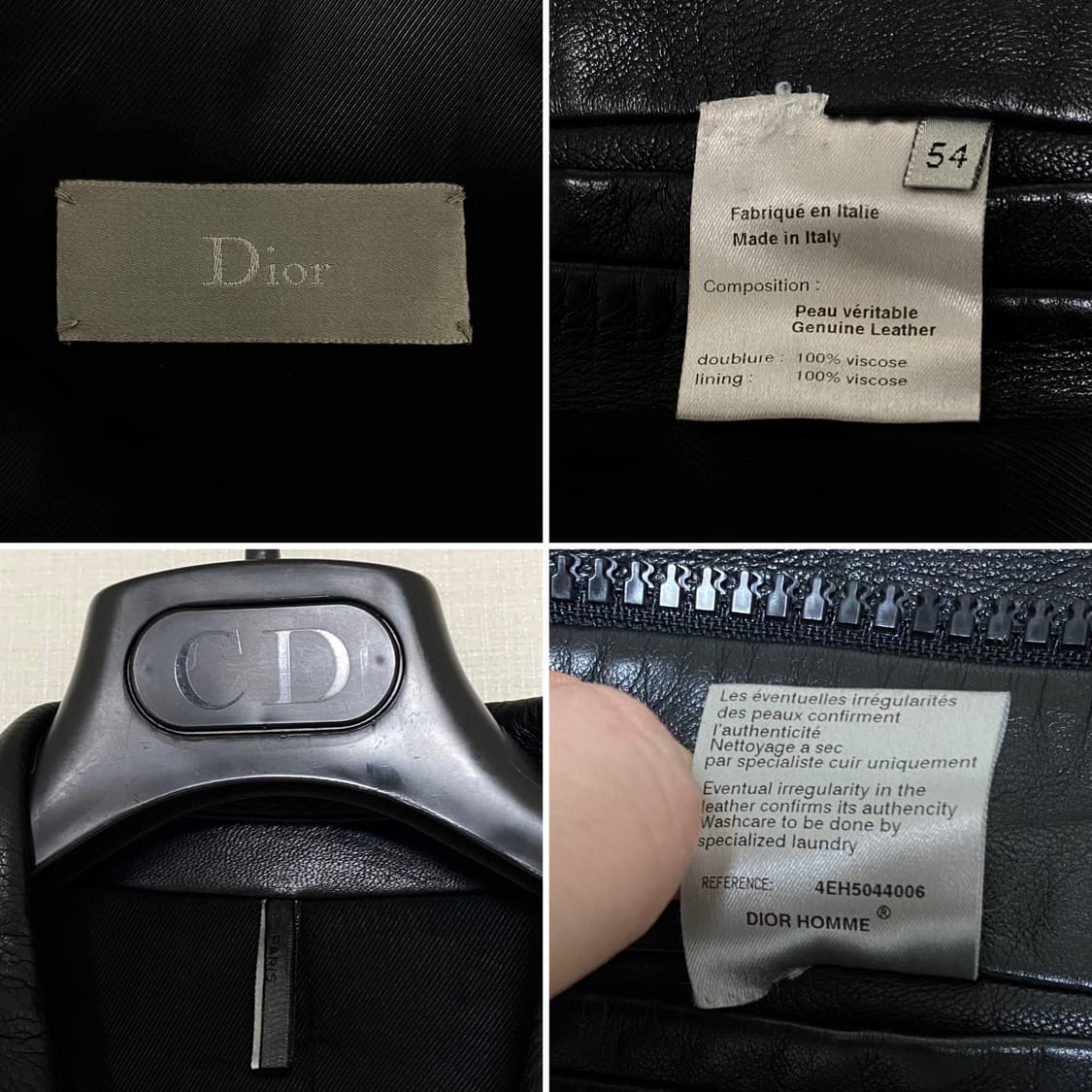 2004SS Dior HOMME STRIP LEATHER JUMPER 상품이미지7