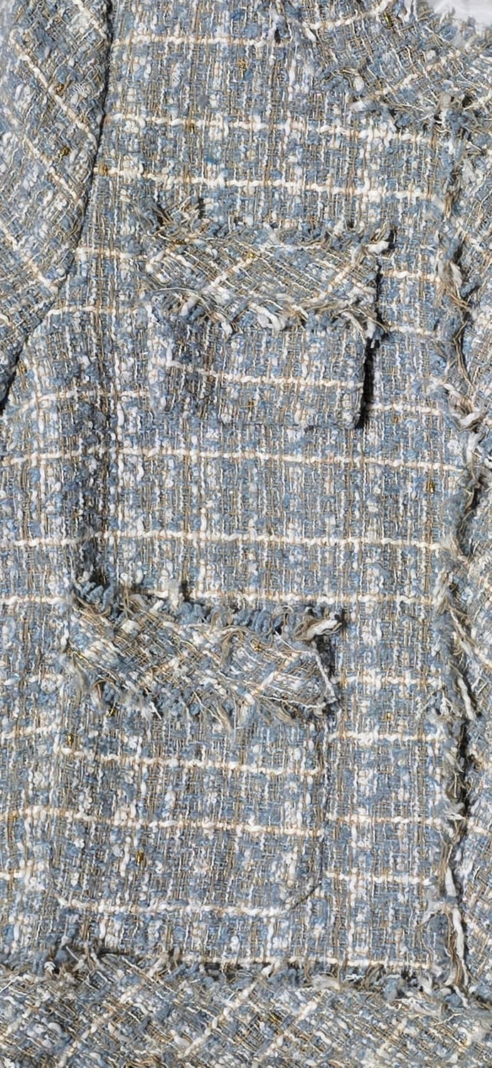 하늘색 트위드 자켓 M 상품이미지4