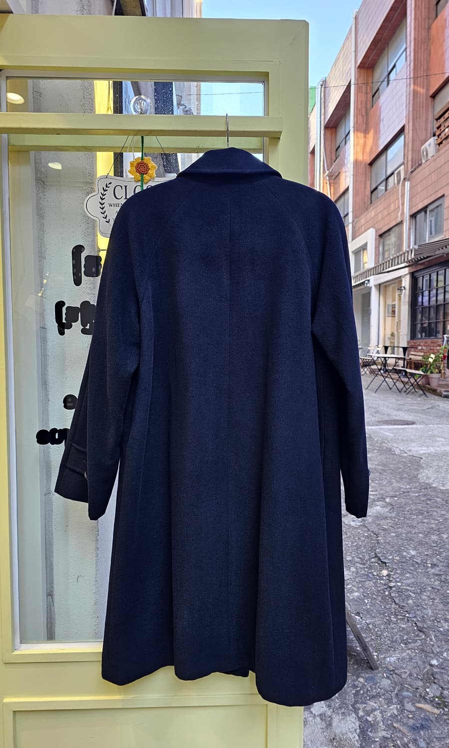 Aquascutum 네이비  앙고라 울 발마칸 코트 상품이미지9