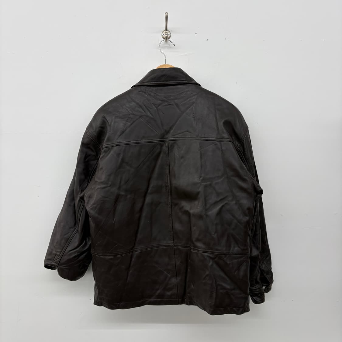 런던포그 빈티지 가죽 자켓 브라운 남성L 상품이미지6