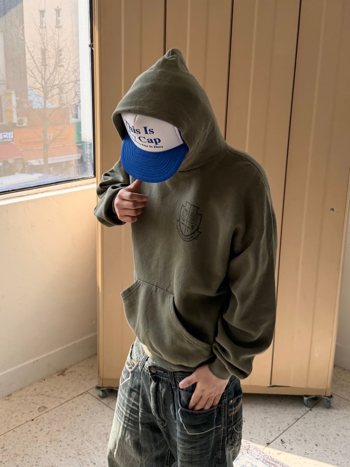 밀리터리 USMC 후드티 카키 상품이미지1