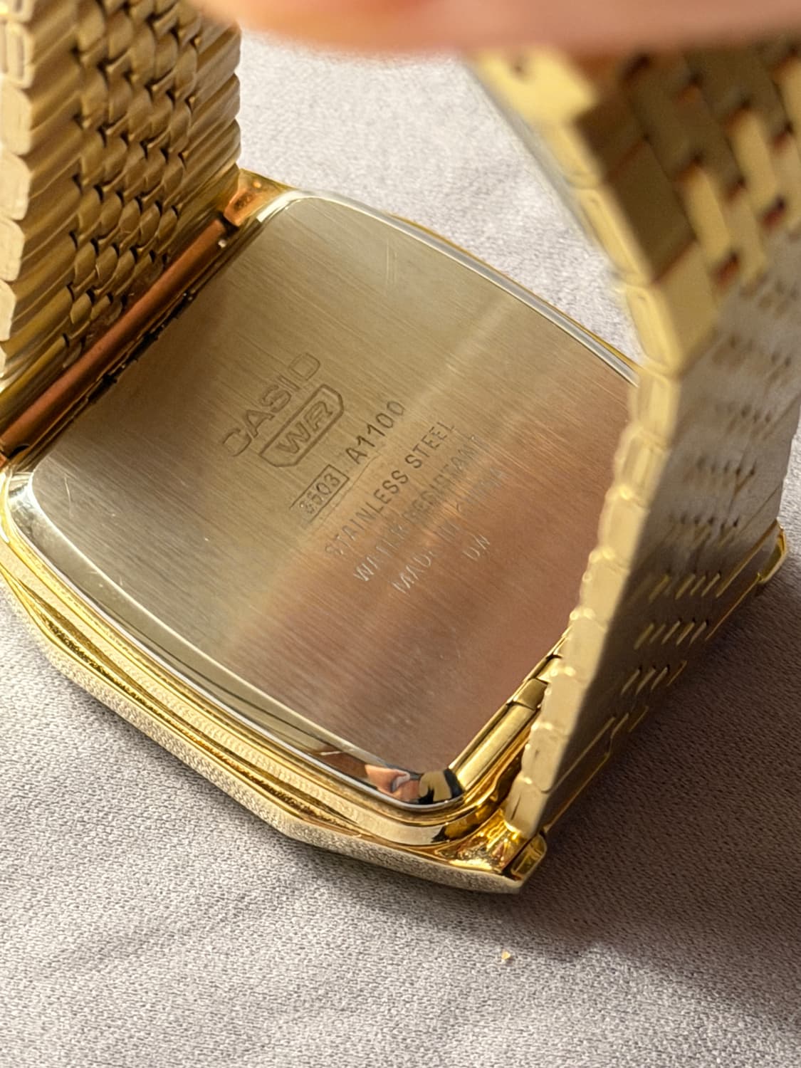 카시오 A1100 골드 + 가죽 스트랩 상품이미지5