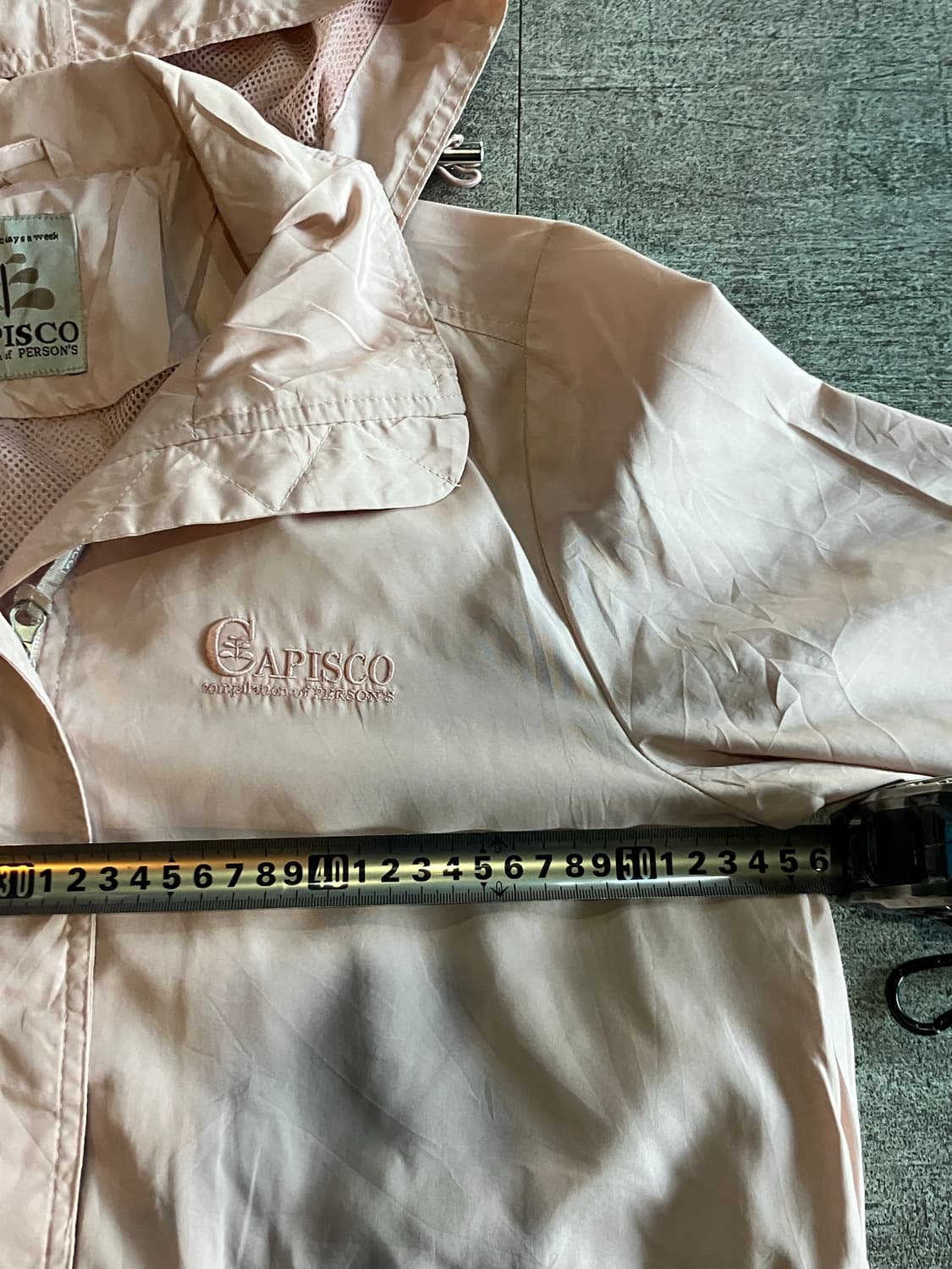 일본빈티지 Capisco 올드스쿨아메카지 윈드스토퍼 바람막이 핑크 상품이미지2