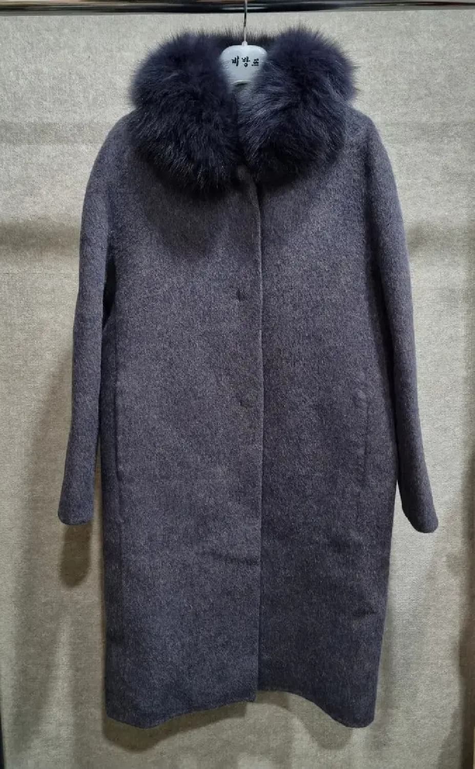 여성 66size BCBG 폭스퍼 핸드메이드 라마 코트 상품이미지1
