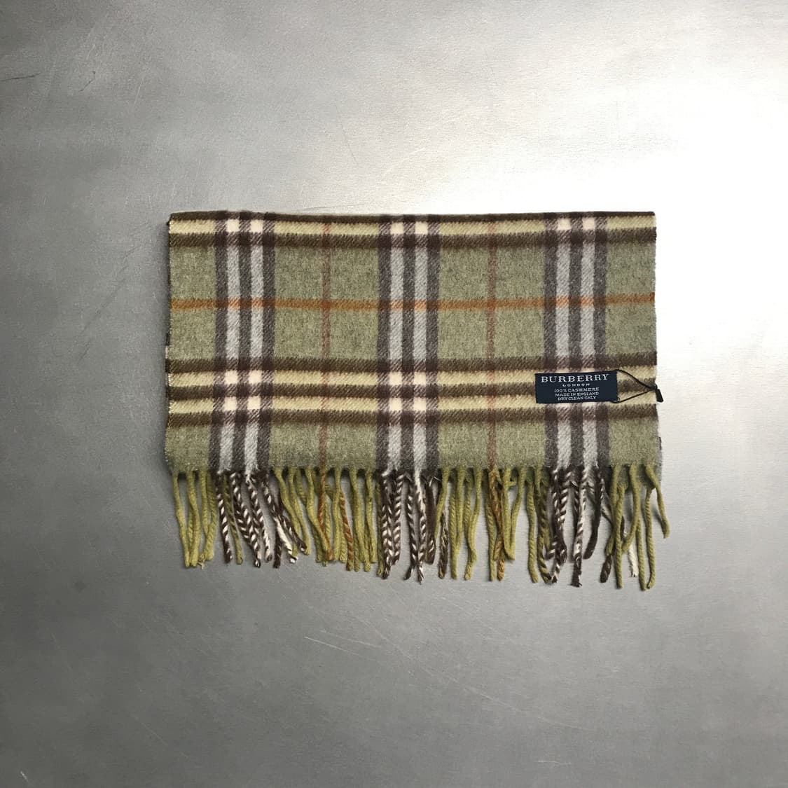 버버리 정품 캐시미어 머플러 그린 상품이미지2