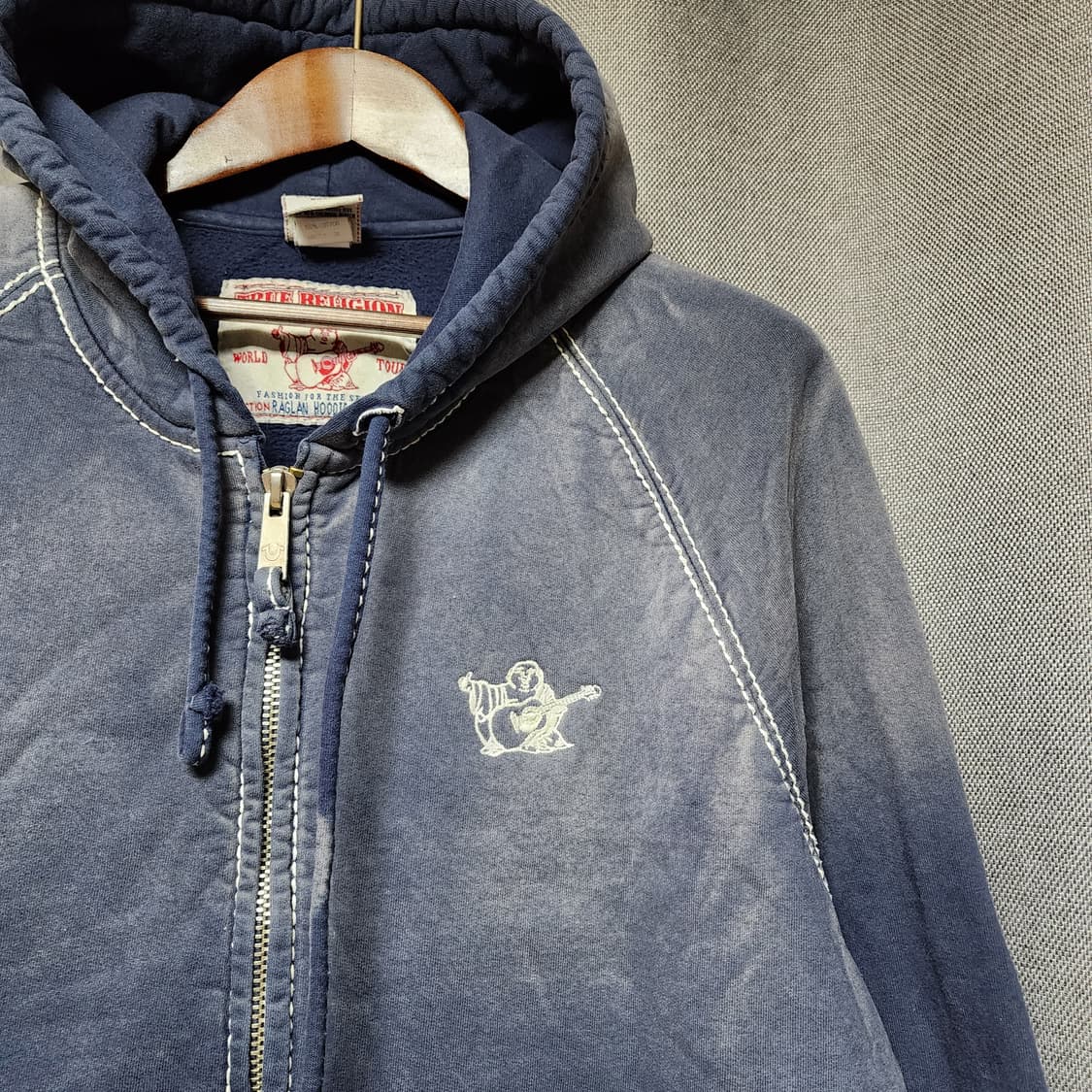 트루릴리젼 워시드 오버사이즈 Y2k후드집업 상품이미지4