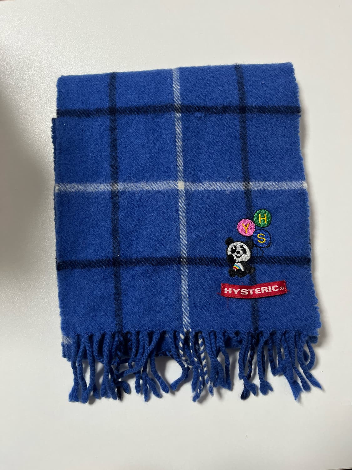 히스테릭 글래머 아카이브 팬더 자수 체크 머플러 상품이미지3