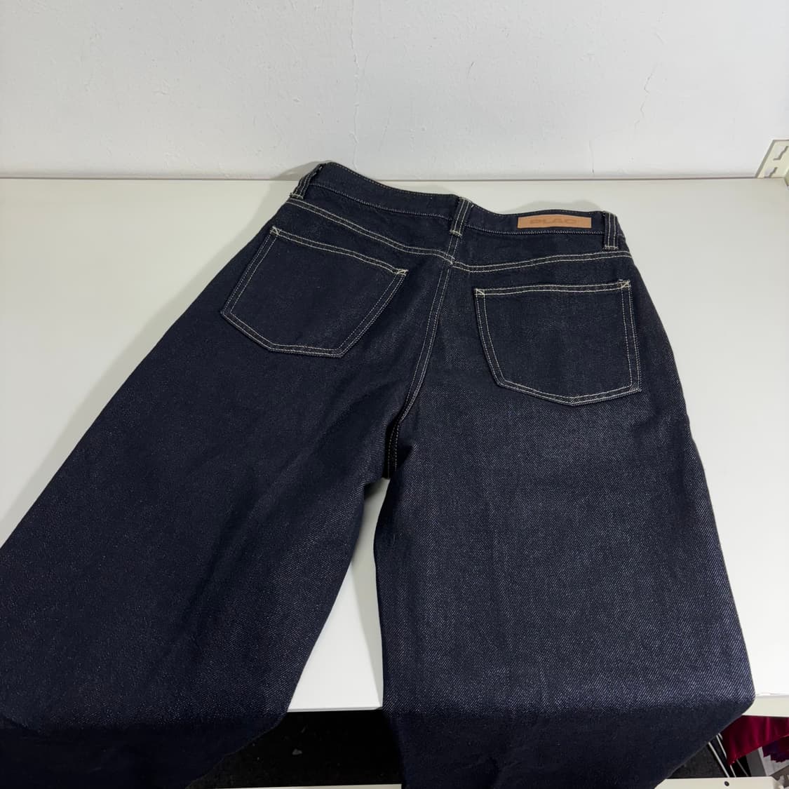 28-29 플랙 인디고 와이드핏 원턱 데님팬츠 상품이미지3