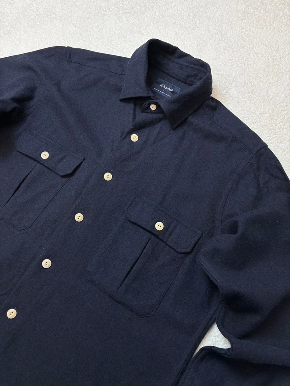 드레익스 잉글랜드 울 솔리드 투 포켓 셔츠 PN5819 상품이미지2