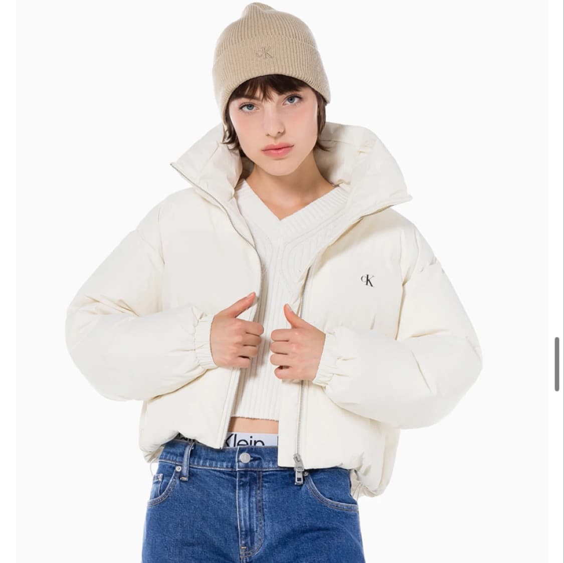 캘빈클라인 CK 화이트 패딩 XS 상품이미지2