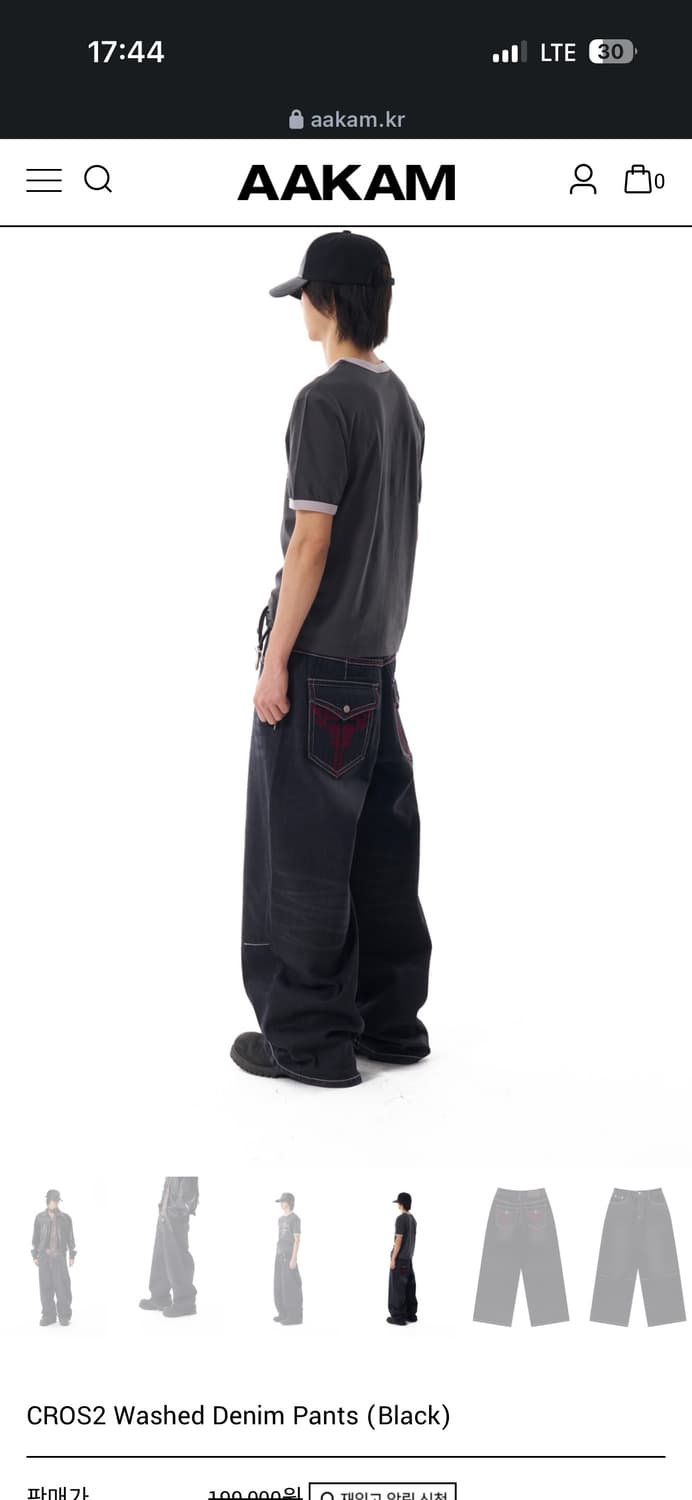 아캄 크로스2 워시드데님 블랙 2사이즈 상품이미지2