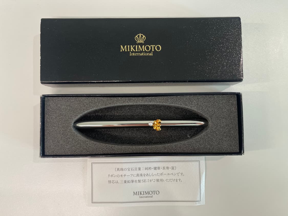 미키모토 펄 진주 리본 장식 볼펜 MIKIMOTO 상품이미지5