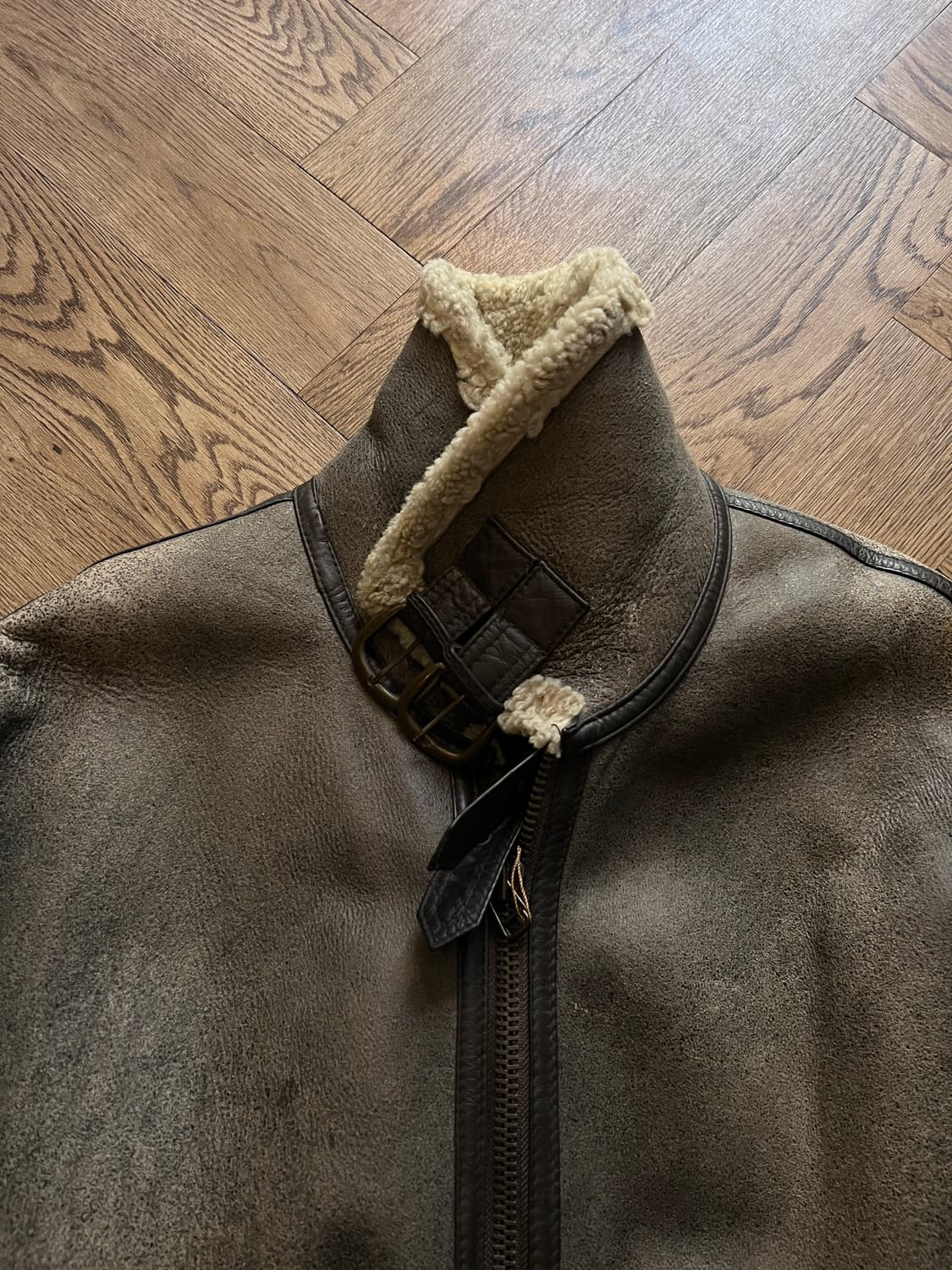 [L]90's USA 빈티지 리얼레더 B-3 무스탕 자켓 상품이미지3