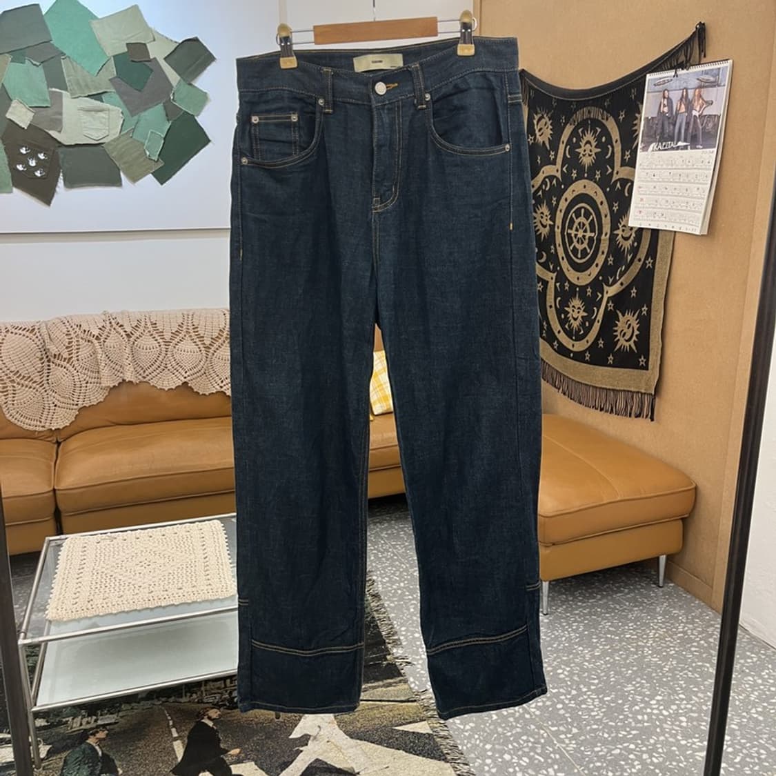 시도 빈티지 모던시크 캐주얼 진청 데님팬츠 M C12522 상품이미지3