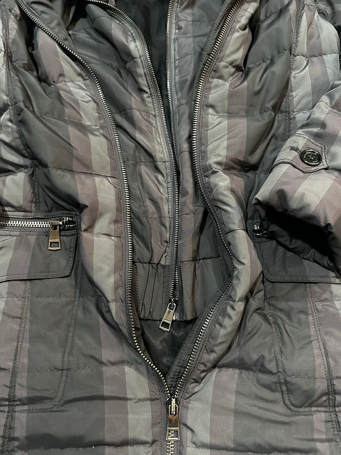 버버리 체크 퀼팅 롱 패딩 코트 상품이미지5