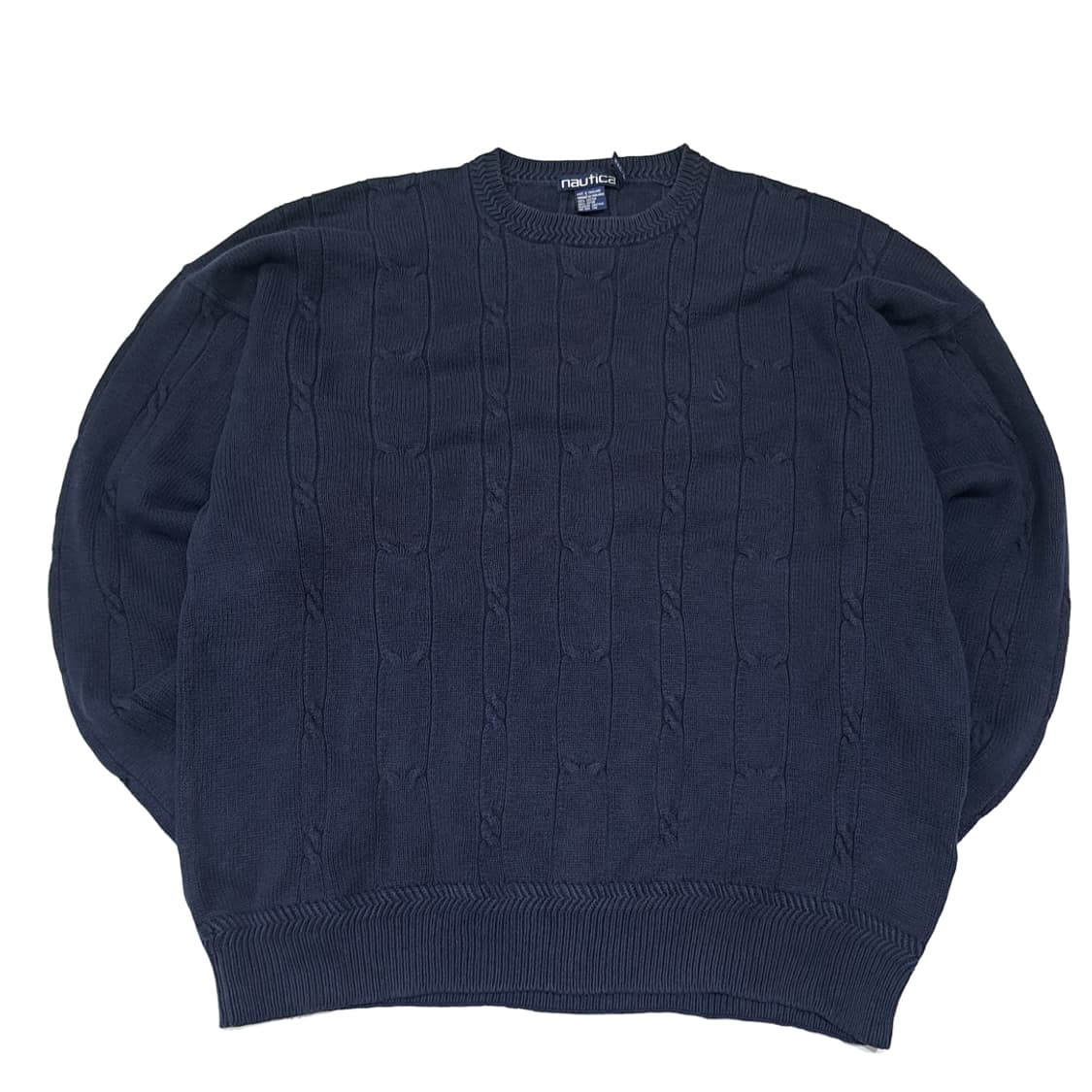 CL139 노티카 코튼 90s 케이블니트 네이비 스웨터 상품이미지1