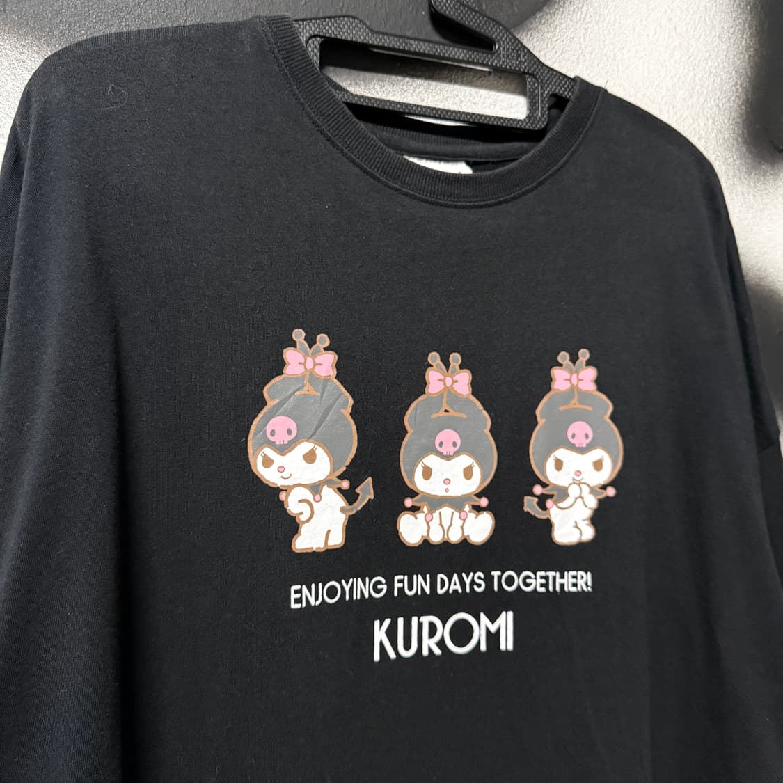 산리오 쿠로미 멀티 프린팅 루즈핏 롱 슬리브 티셔츠 상품이미지3
