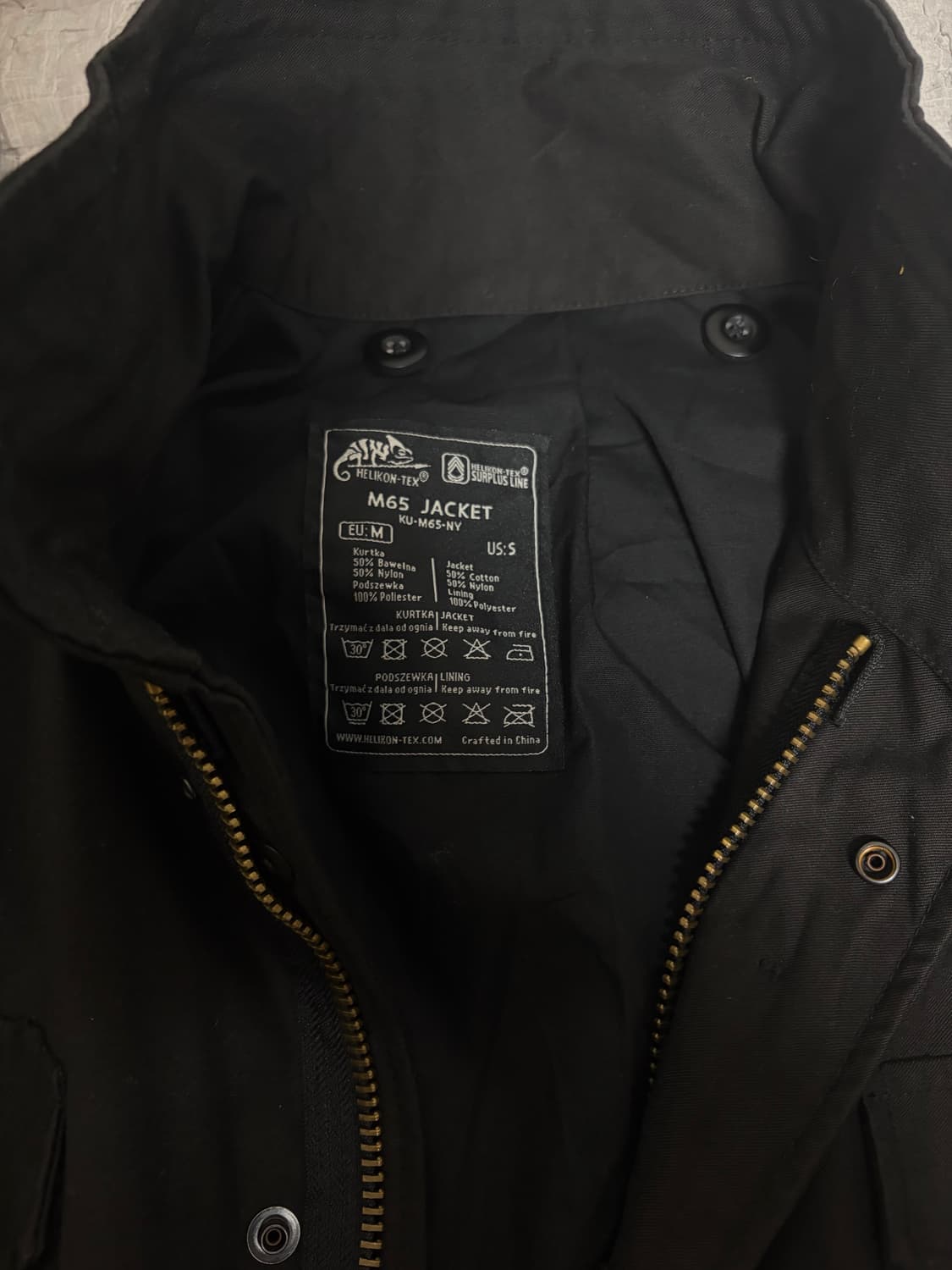 [M] 헬리콘텍스 m65 필드자켓 블랙 상품이미지2