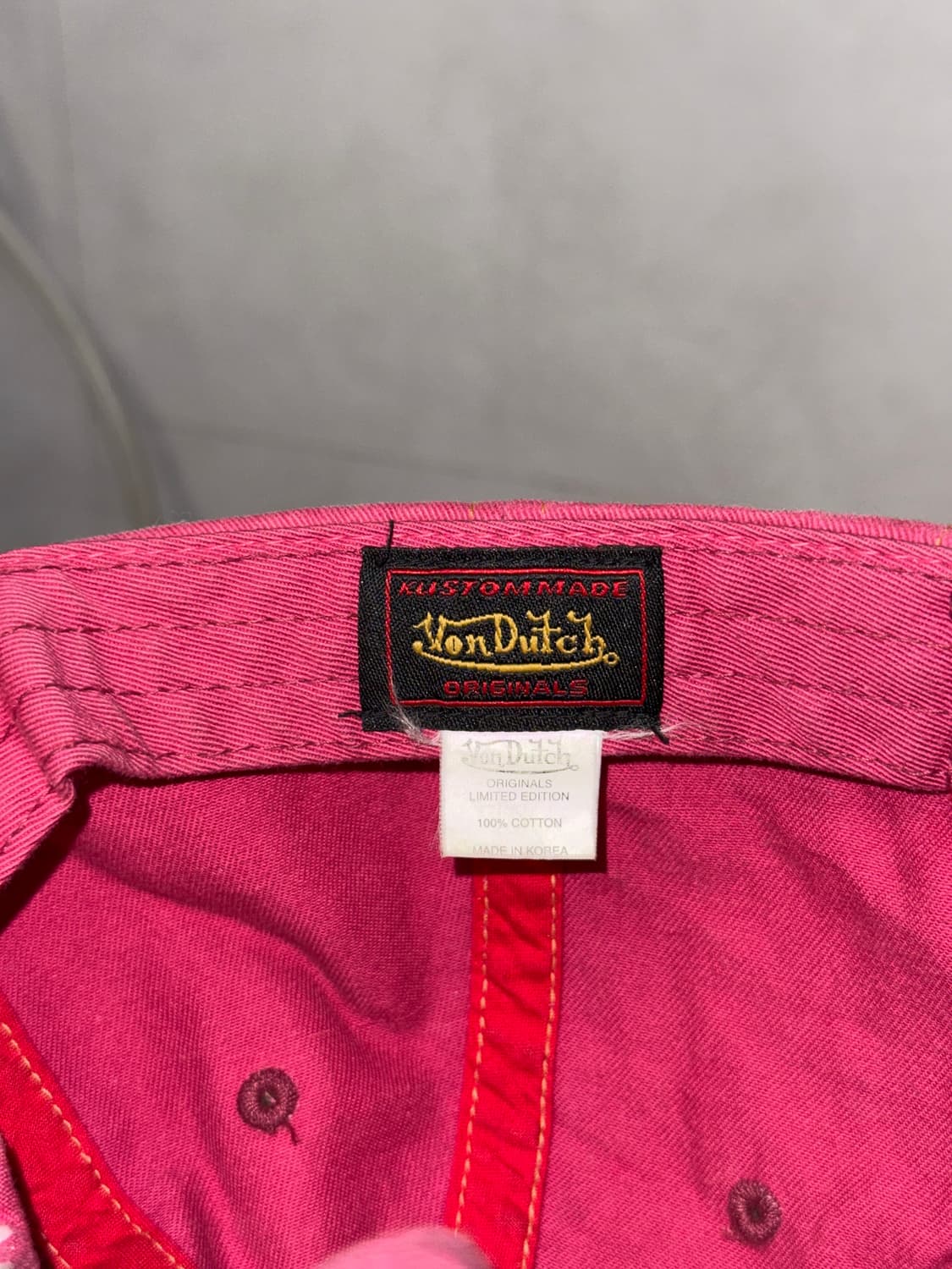 Von Dutch cherry pink logo ball cap 상품이미지5