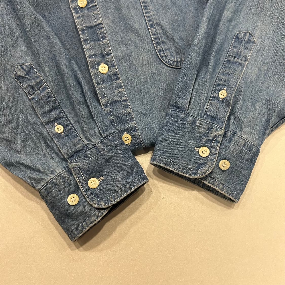 [XL] 90s CAMEL 카멜 빈티지 자수 데님 셔츠 A401 상품이미지9