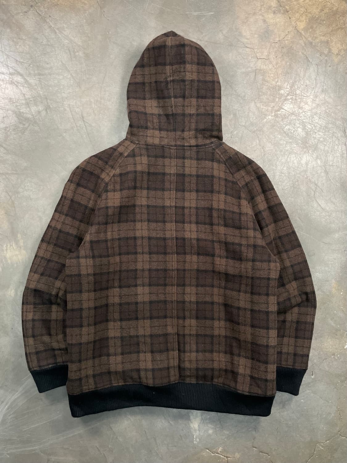 칸사이진 체크 플란넬 후드 자켓 상품이미지5