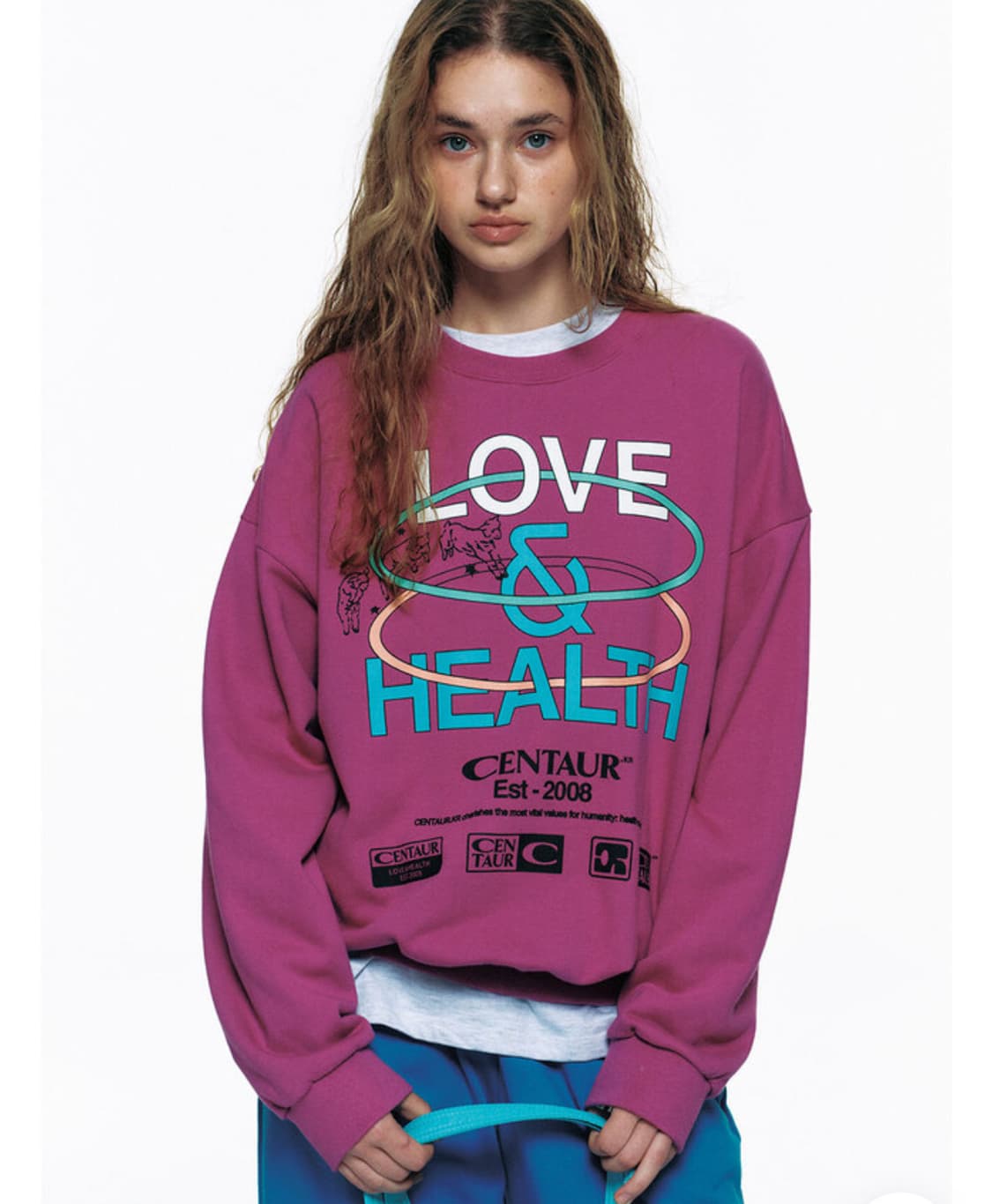 새상품)센토르 LOVE & HEALTH SWEATSHIRT_MAGENTA 상품이미지1
