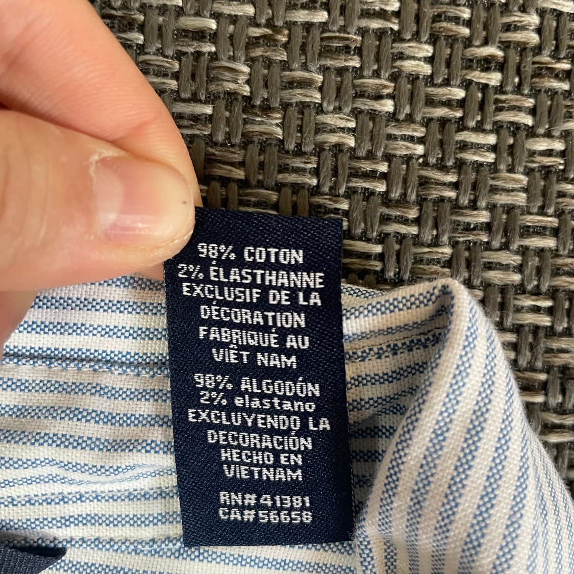 CHAPS 미니 자수로고 클래식 핏 스트레치 옥스퍼드 셔츠 XL 상품이미지5