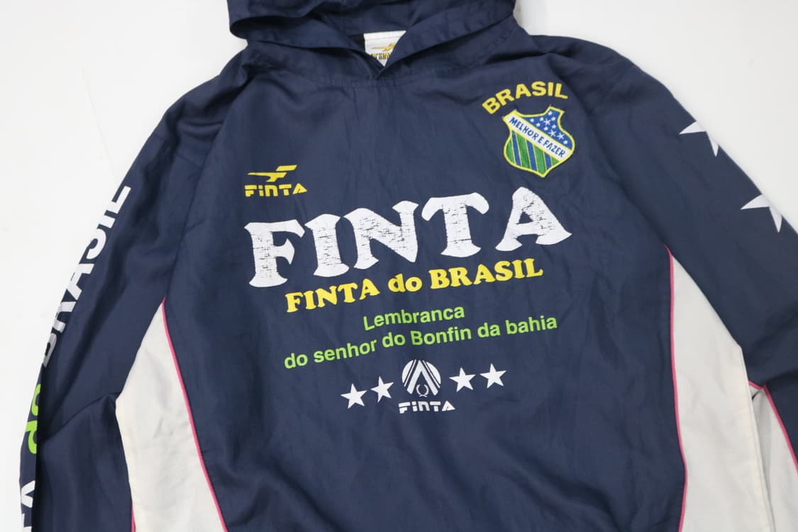 FINTA 핀타 빈티지 브라질 풋볼 멀티 그래픽 아노락 후드 (S) 상품이미지3