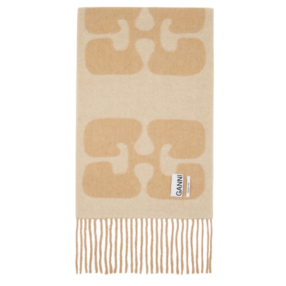 가니 Ganni 머플러 네로우 로고 울 스카프 ​ 상품이미지4