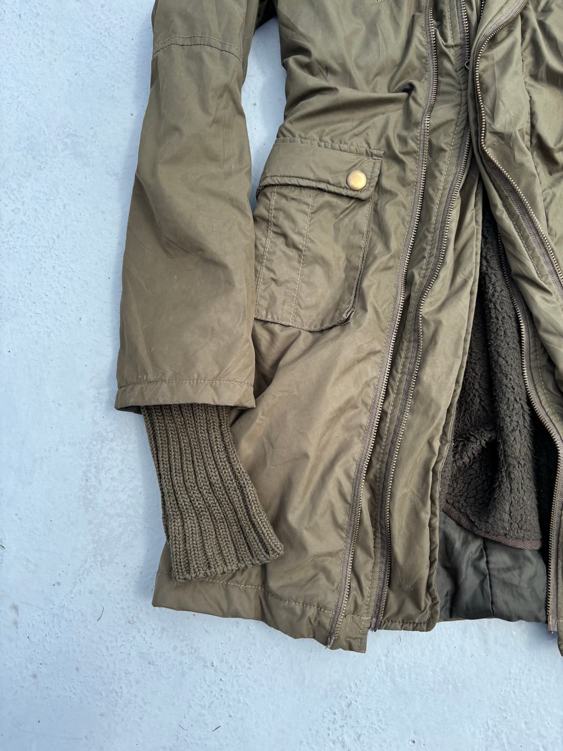“Vintage” 00’s Mood Khaki Handwarmer Det 상품이미지2