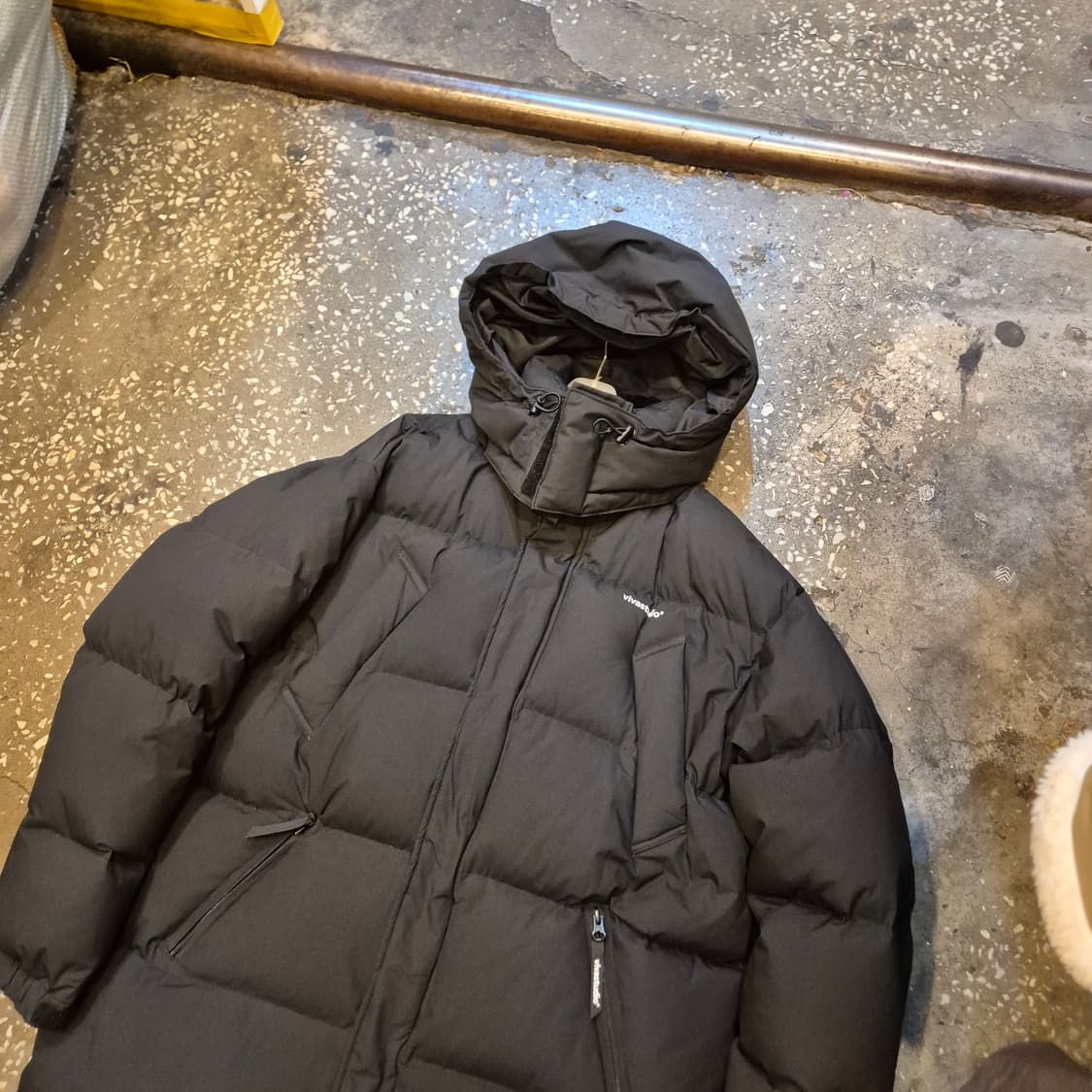 M 비바스튜디오 블랙 오리털 롱패딩  상품이미지7