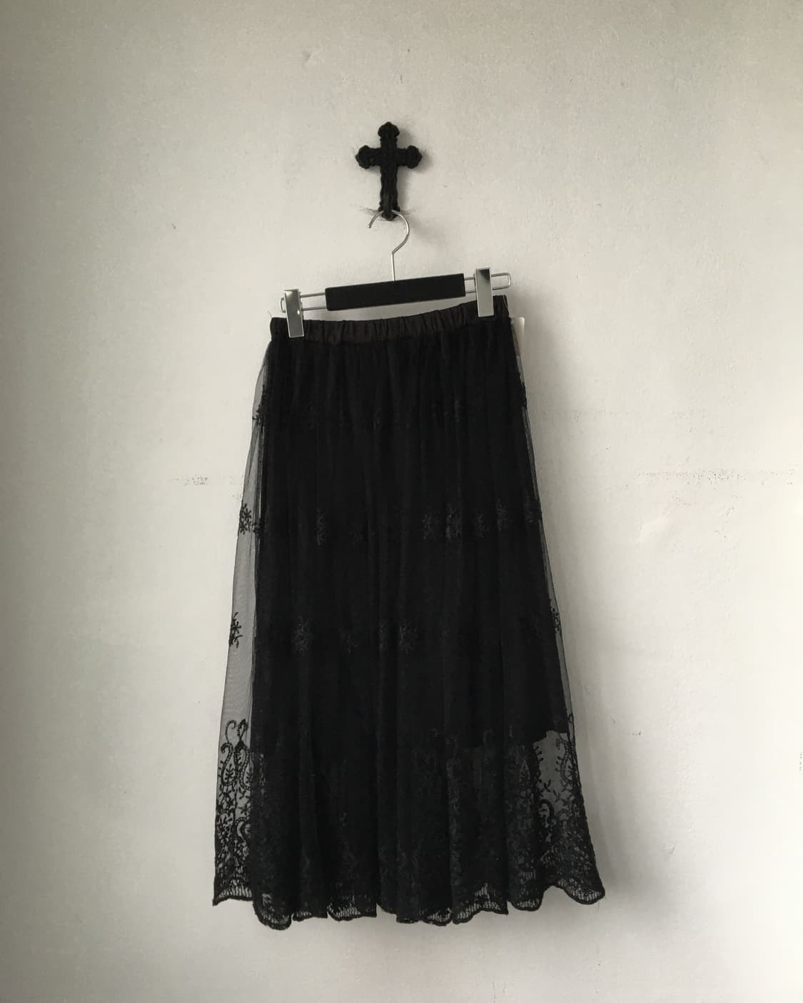 Ornament embroidery point sha long skirt 상품이미지1