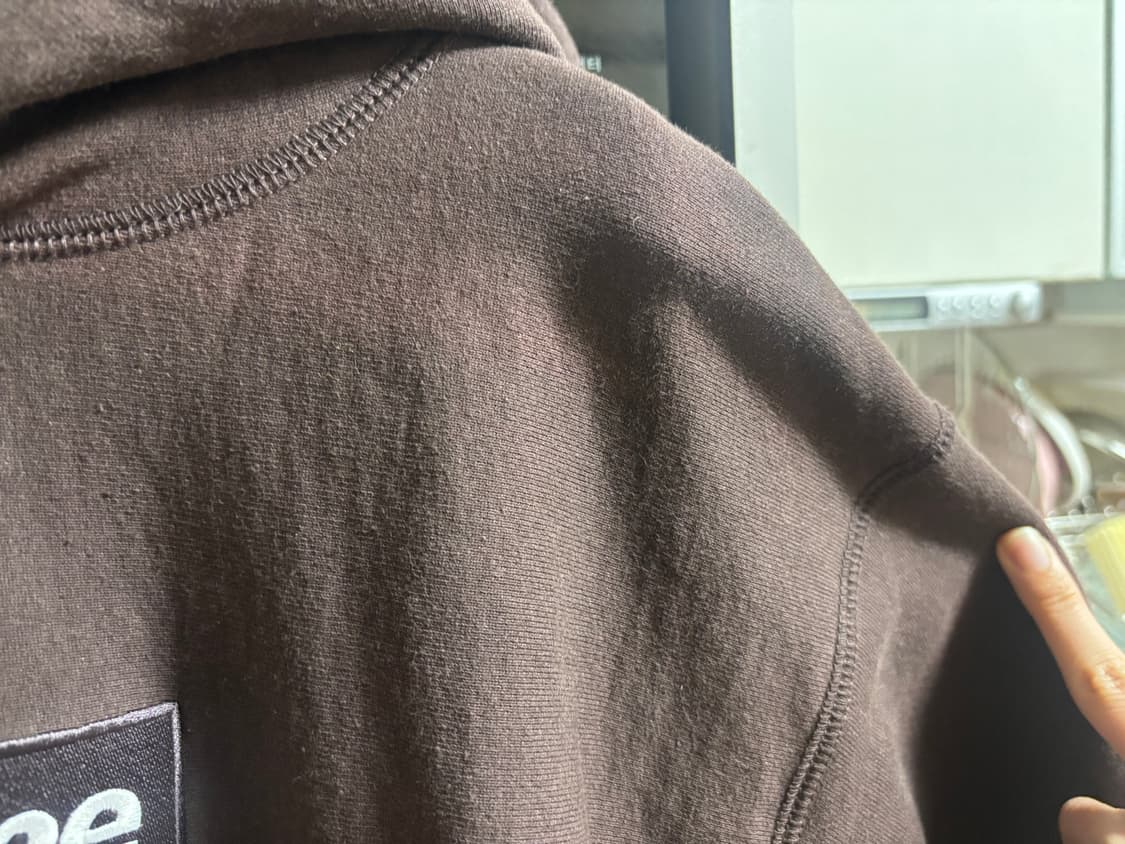 슈프림 박스 로고 후드 다크 브라운 (2회착용) KREAM 현재 S은 7 상품이미지7