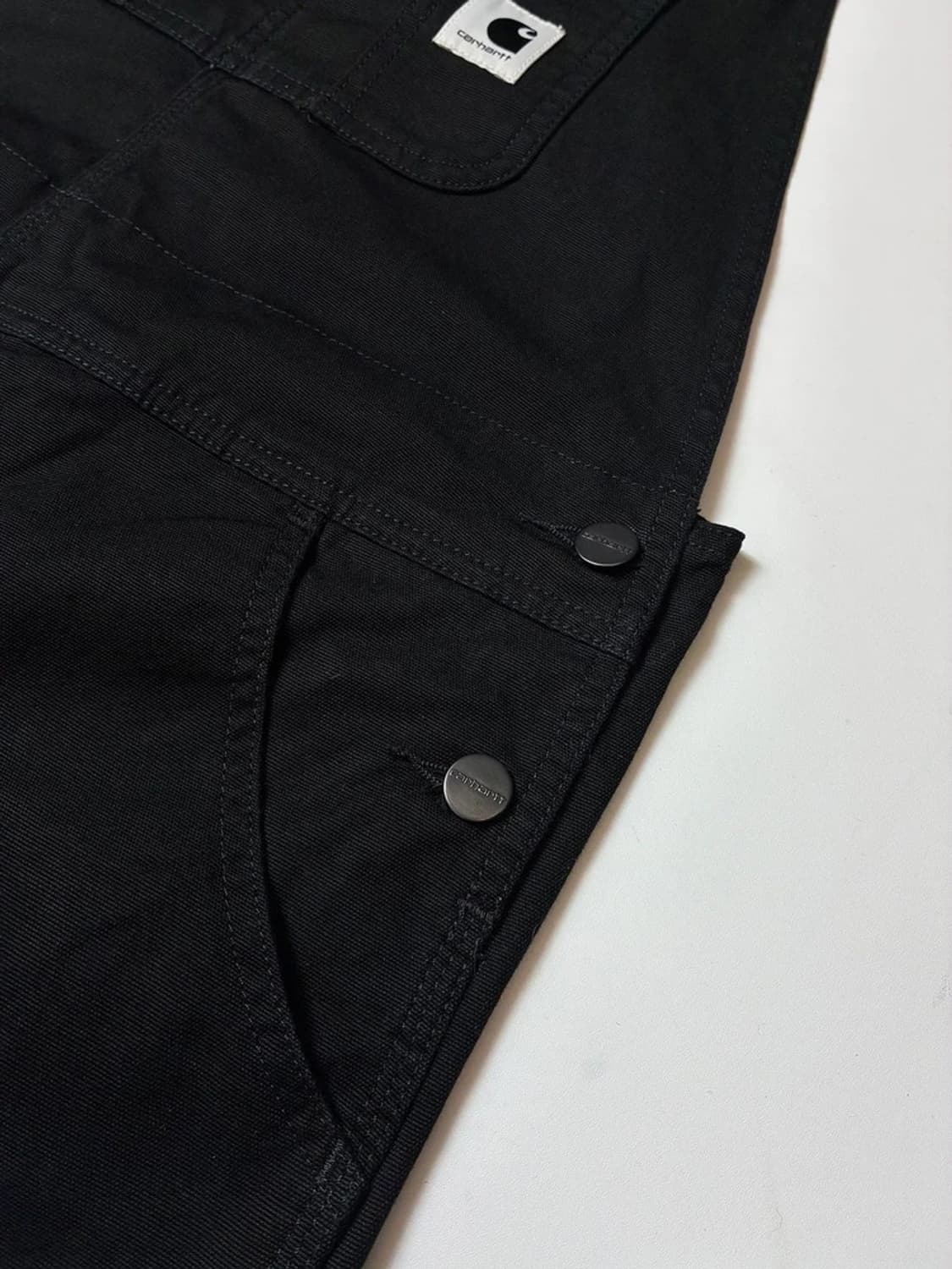 칼하트 WIP 블랙 빕 오버롤 스트레이트 PN8208 상품이미지4